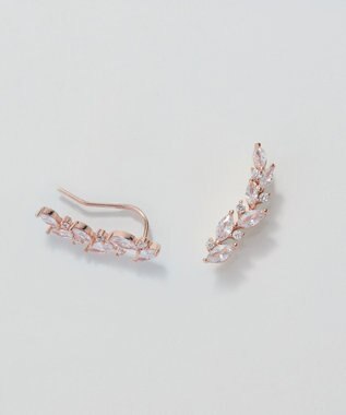 Phoebe リーフグレースビジューピアス&イヤリング　ローズゴールド ローズゴールド