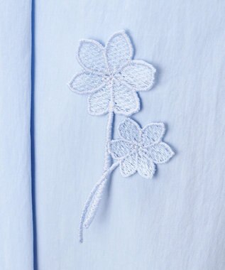 23区 【GOLD LABEL】エンブロイダリータイプライター ブラウス サックス系