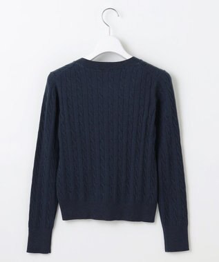 Feroux 【洗える】ケーブル ニット ネイビー系