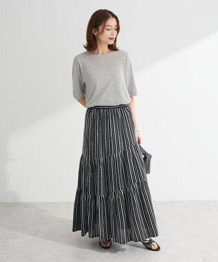 Green Parks ・Ｐｅｔｉｔ　Ｆｌｅｕｒ　ラメシアーニット Gray