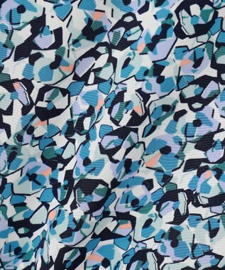 自由区 S 【洗える】フラワーペタルプリント ワンピース メンソール系