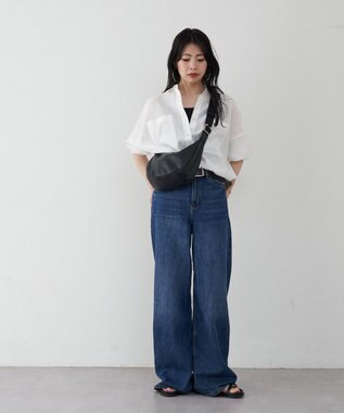 russet ＜ブランド人気No.1ショルダー＞ソフトレザーラウンドショルダーバッグ(CE-1326-WEB) Black2（シルバー金具）