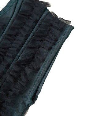 YECCA VECCA 2wayチュールフリルニット Black