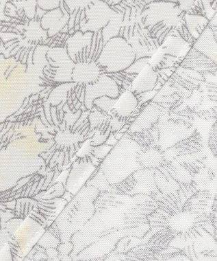 J.PRESS LADIES 【洗える】ポリエチレンスパンブロードフラワープリント ブラウス オフホワイト×イエロー系