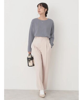 earth music&ecology コットンシアークルーネックプルオーバー Sax