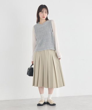 earth music&ecology クルーネックニットベスト Gray