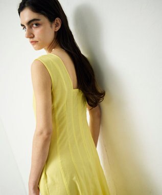 GRACE CONTINENTAL トリアセリネンフレアマキシ イエロー