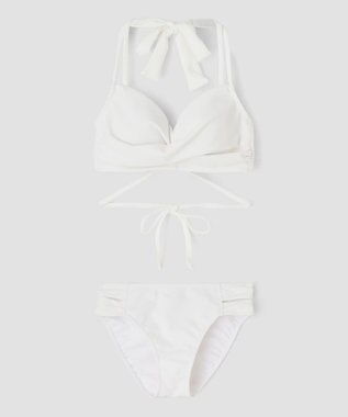 San-ai Resort（三愛水着楽園） 【San-ai Resort×PEACH　JOHNコラボ】【ナイスバディ水着】カシュクールワイヤービキニ　9M・11L　【San-ai Resort（サンアイリゾート）】 ホワイト