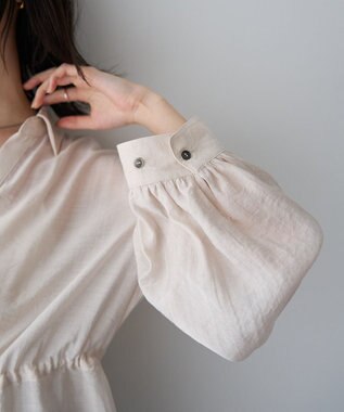YECCA VECCA シアー2way袖バルーンチュニック Light Beige