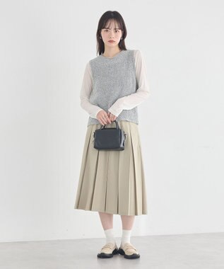 earth music&ecology クルーネックニットベスト Gray