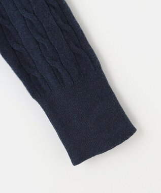 Feroux 【洗える】ケーブル ニット ネイビー系