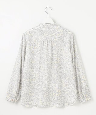 J.PRESS LADIES 【洗える】ポリエチレンスパンブロードフラワープリント ブラウス オフホワイト×イエロー系