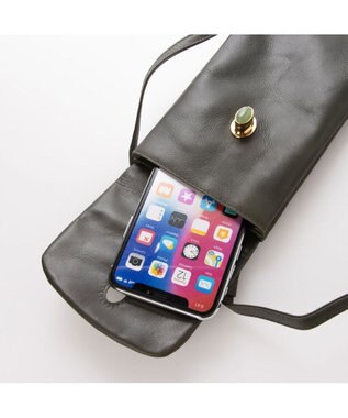 UNBILLION ペルケ perche ジェムストーンヒネリモバイルショルダー グリーン