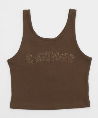 WEGO スタッズグラフィックタンク ブラウン