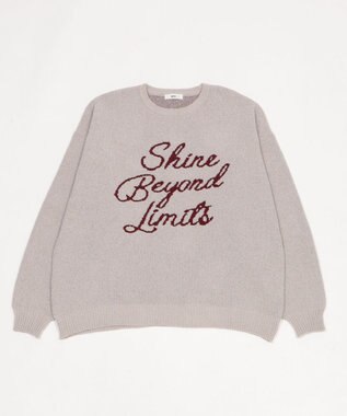 WEGO 【ユニセックス着用ITEM】ベロアモールグラフィックプルオーバー ホワイト