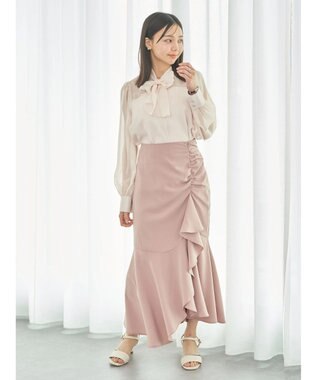 earth music&ecology 切り替えラッフルスカート Dark Pink