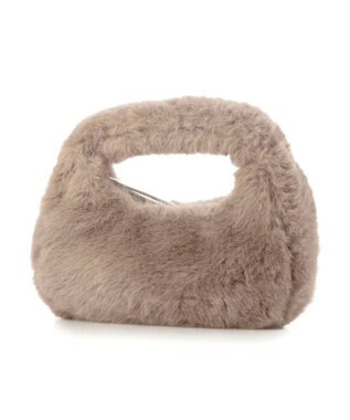 UNBILLION カシュカシュ cachecache / フェイクファー2wayハンドルミニバッグ ベージュ