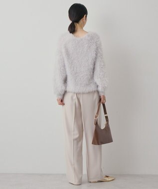 AMERICAN HOLIC Vネックシャギーニットプルオーバー Light Gray