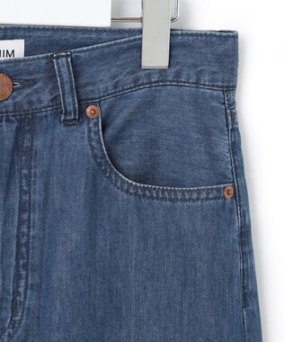 23区 【WEB限定/洗える】23区DENIM ライトダンガリー ワイドパンツ インディゴ