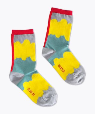 nitorito 【UNISEX】米沢オリジナル柄 ice monster 靴下 gray