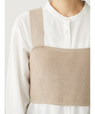 Green Parks ＳＥＴ２点ニットビスチェ＋とろみチュニック Beige