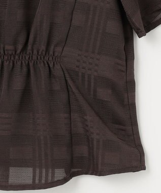 J.PRESS LADIES スラブカラミチェック カットソー ブラウン系