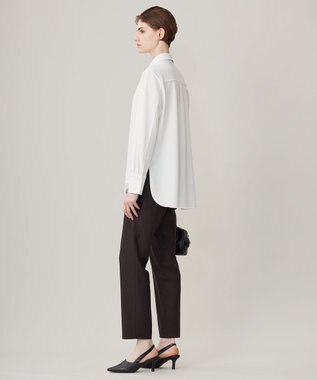 ICB 【洗える】プロヴィスウールツイル スティックパンツ チャコール系