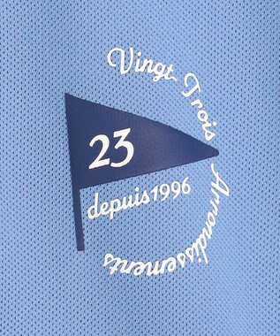 23区GOLF 【MEN】【吸水速乾・UVケア】ストレッチメッシュ ポロ サックスブルー系