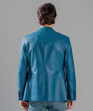 JOSEPH HOMME ライトラムナッパレザー　ジャケット ダルブルー系