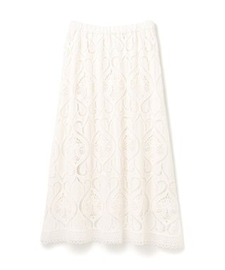 GRACE CONTINENTAL エンブロイダリーロングスカート ホワイト