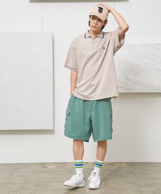 J.PRESS YORK STREET 【UNISEX】ブルドックワンポイント ポロシャツ ライトグレー系