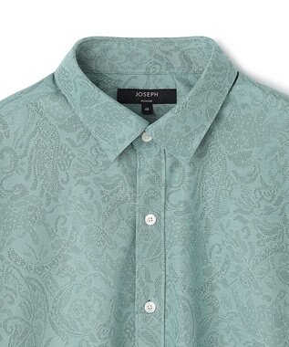 JOSEPH HOMME 【新柄】ヨシタレース　7分袖レギュラーカラーシャツ スモーキーグリーン系