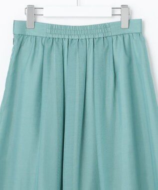 J.PRESS LADIES 【洗える】ブライトスパンボイルAタック スカート グリーン系