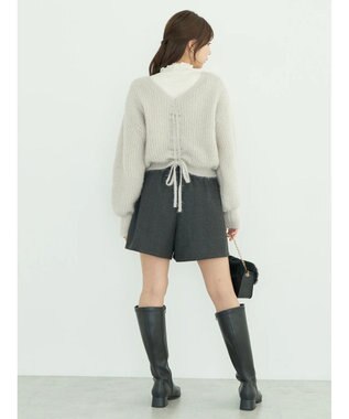 earth music&ecology ねこ毛ライク２ｗａｙボレロ Light Gray