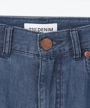 23区 【WEB限定/洗える】23区DENIM ライトダンガリー ワイドパンツ インディゴ