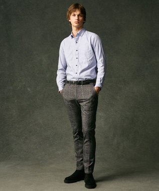 JOSEPH ABBOUD 【オーガニックコットン使用】JOE COTTON ストレッチオックス シャツ ライラック系