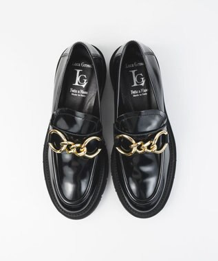 BONTRE 【LucaGrossi/ルカグロッシ】厚底チェーンローファー/H501M-UA ブラック