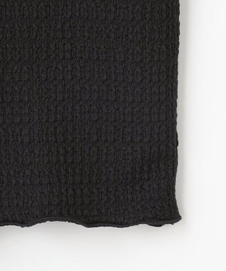 Feroux 【洗える】レーシージャガード カットソー ブラック系