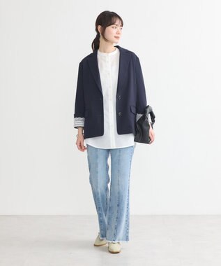 earth music&ecology シングルテーラードジャケット ネイビー