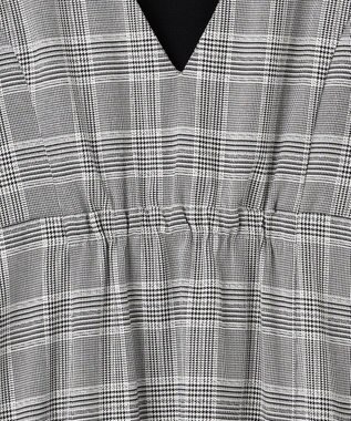 ANY SIS 【2SET】チェック ジャンパースカート× ニット ブラック系3