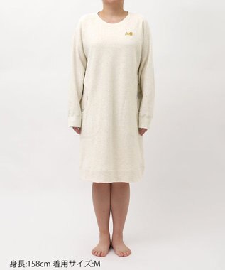 tsumori chisato SLEEP ツモリチサト ワンピース 長袖 ルームウェア 綿100%(本体) レディース UNX587 /ワコール アイボリー