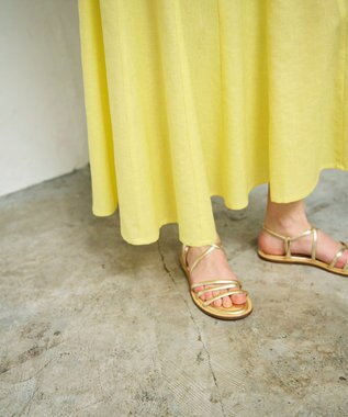 GRACE CONTINENTAL トリアセリネンフレアマキシ イエロー