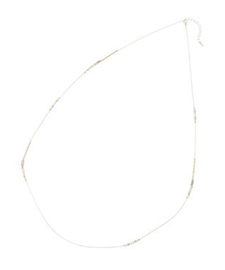 YECCA VECCA ステーションガラスMIXロングネックレス Gold