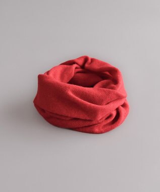 AND WOOL 〈上質な素材と手仕事から生まれた優しいニット〉カシミヤ100%のスヌード レッド