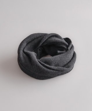 AND WOOL 〈上質な素材と手仕事から生まれた優しいニット〉カシミヤ100%のスヌード ブラック