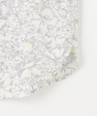 J.PRESS LADIES 【洗える】ポリエチレンスパンブロードフラワープリント ブラウス オフホワイト×イエロー系