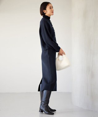 自由区 L 【WEB&一部店舗限定】スムージーニット カーディガン ネイビー