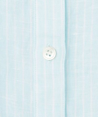 23区 【先行予約】LIBECOリネン ポケット刺繍 クロップドシャツ スカイブルー系