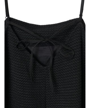 earth music&ecology なみなみ柄キャミワンピース Black