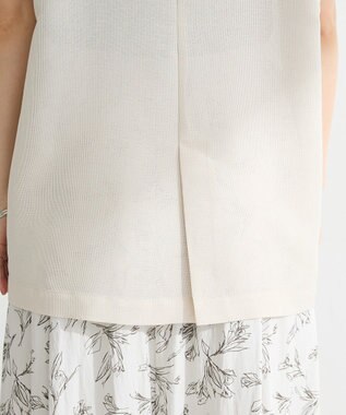 Green Parks メッシュフレンチスリーブジレ Ivory